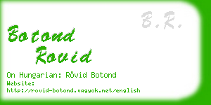 botond rovid business card
