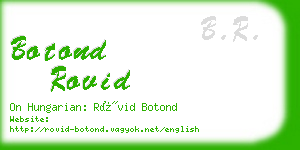 botond rovid business card